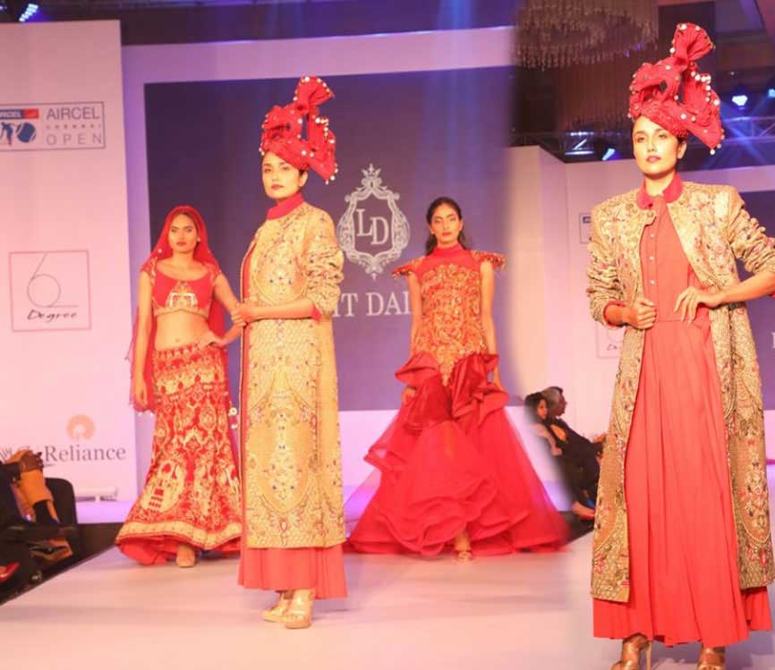 Lalit Dalmia collection at Aircel Chennai Open fashion show 2017 at Hyatt Regency